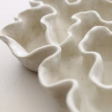 Sculpture #86 Matte Pearl White/White Sculpture Oyster Platter