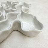 Sculpture Oyster Platter White Gloss/White