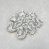 Sculpture #69 Textured White Sculpture Oyster Platter