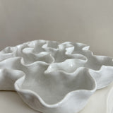 Sculpture Oyster Platter 122 White Gloss/White