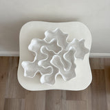 Sculpture Oyster Platter 124 White Gloss/Cream