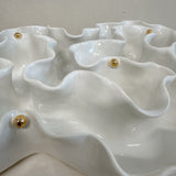 Gold Caviar Sculpture Oyster Platter Abstract