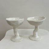Ceramic Coupe Glass Pair