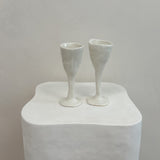 Ceramic Flute Glass Pair