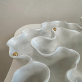 Gold Caviar Sculpture Oyster Platter Abstract