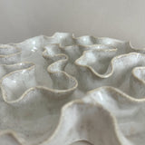 Sculpture Oyster Platter 119 Sea Mist/White