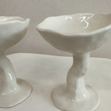 Ceramic Coupe Glass Pair