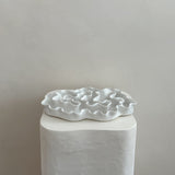 Sculpture Oyster Platter 120 White Gloss/White