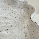 Sculpture #80 White Crackle/Natural Speckle On The Rocks Oyster Platter